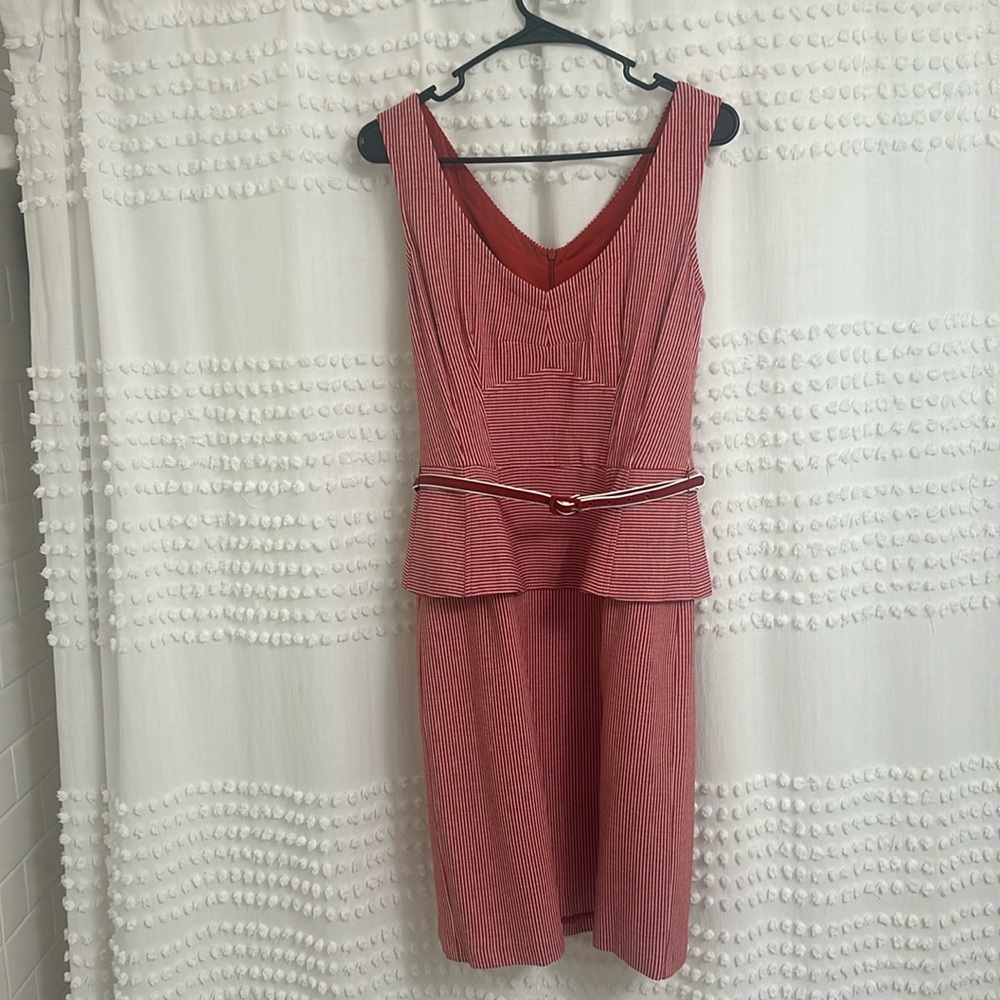Nanette Lepore red and white striped dress.